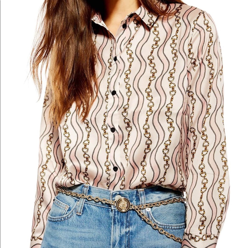 Top shop Chain Print Shirt